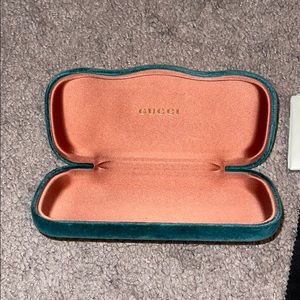 Gucci Sunglass Case - Teal Green Velvet